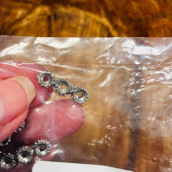 Pewter Spacers and Rondelle (Antique Pewter and Atq Gld) Beads Jewelry Crafts - Picture 4 of 9